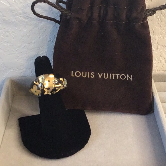 Louis Vuitton Black Inclusion Ring - Picture 1 of 10
